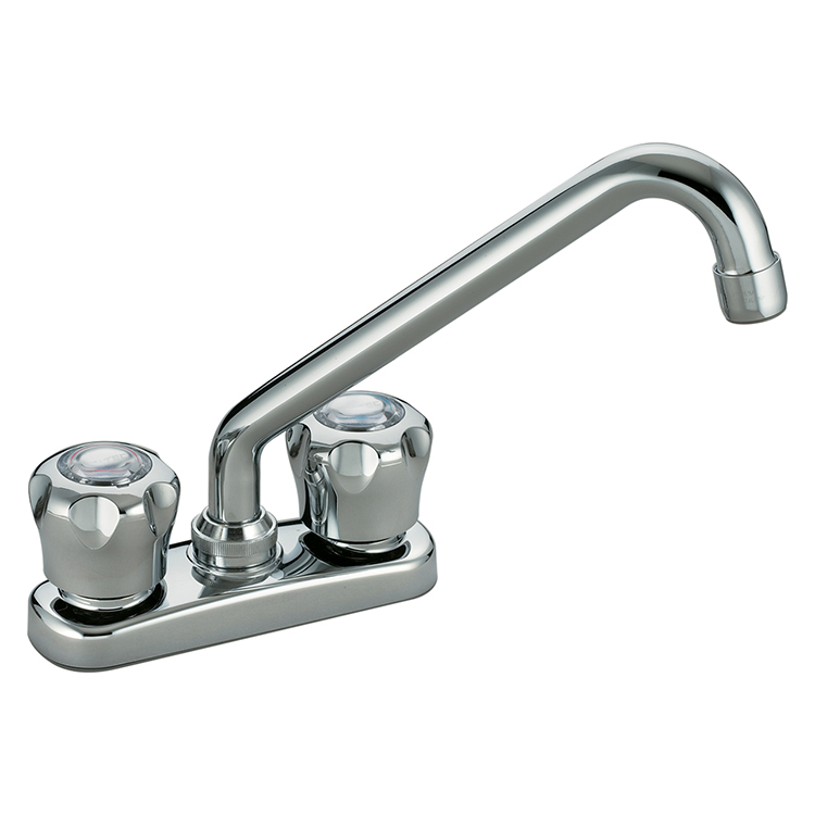 82908LF - Two Handle Deck Faucet with fluted handles